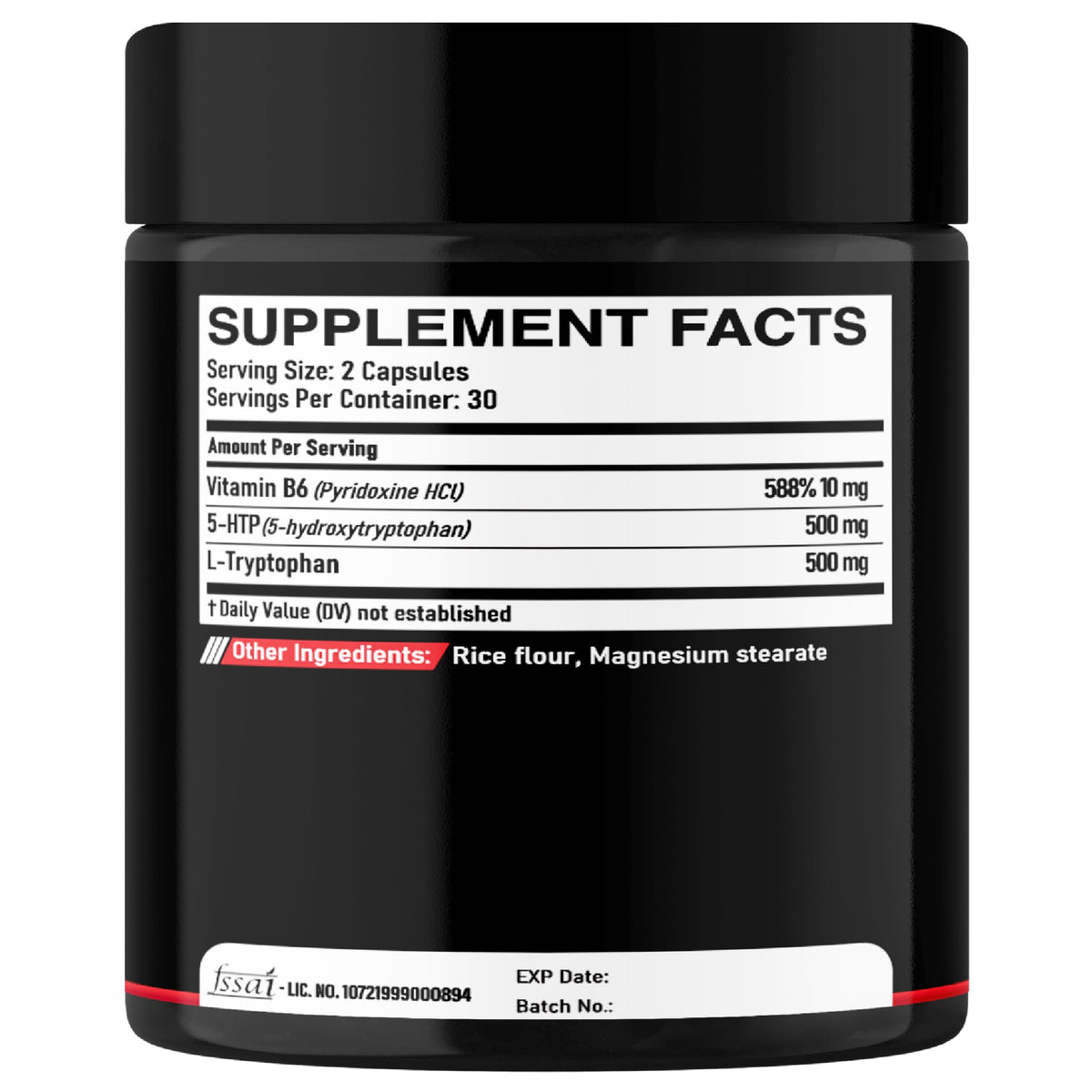 DEDICAD 5-HTP Supplement 1010mg with Vitamin B6 - 60 Capsules - image 8