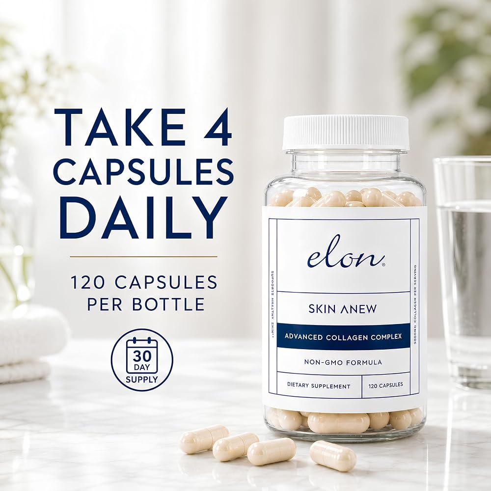 Elon Skin Anew Hydrolyzed Collagen 3000 mg - 120 Capsules - image 4