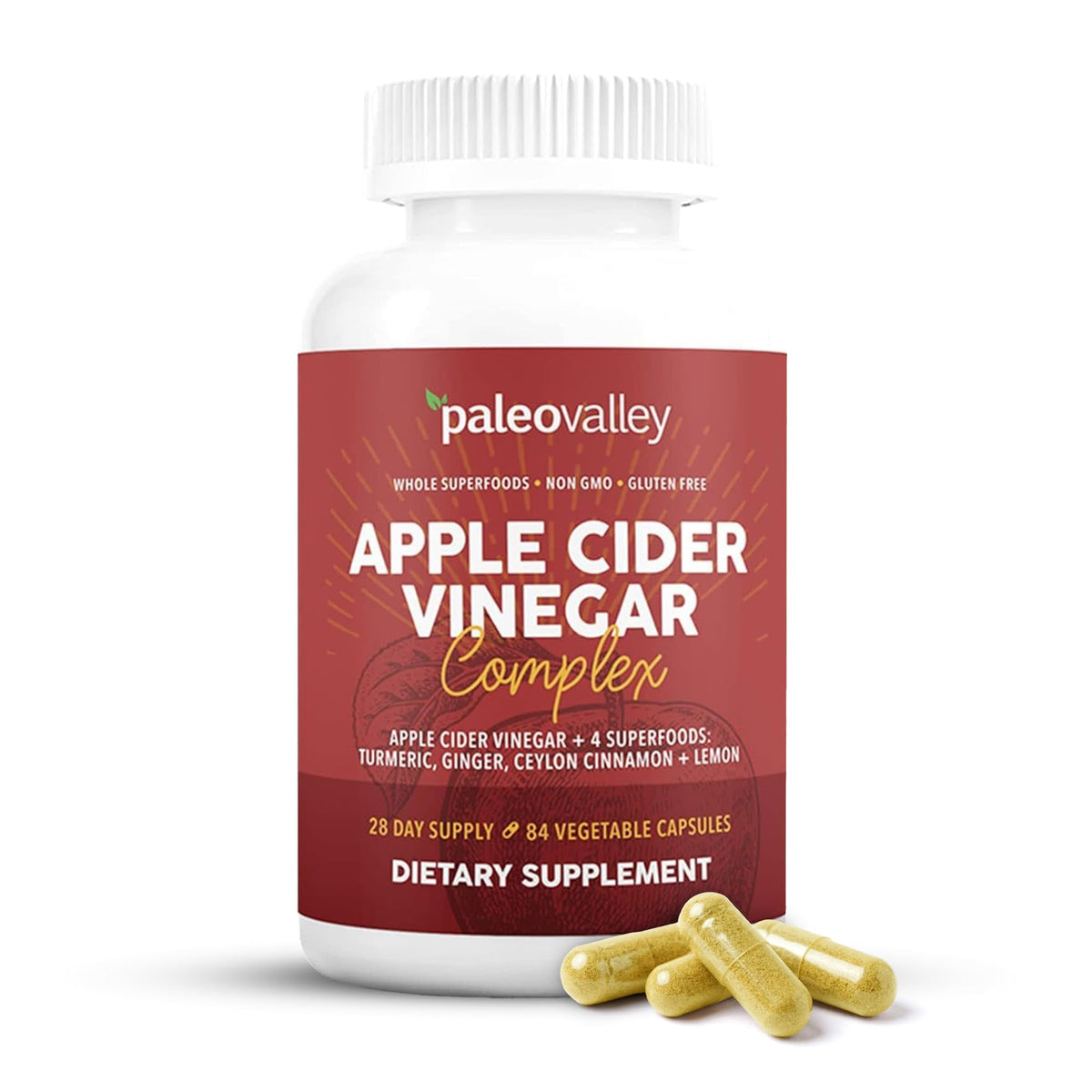 Paleovalley Apple Cider Vinegar Complex Capsules - 84 Count