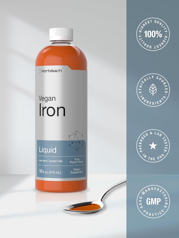 Horbäach Iron Supplement Liquid Fruit Punch - 16 fl oz - image 7