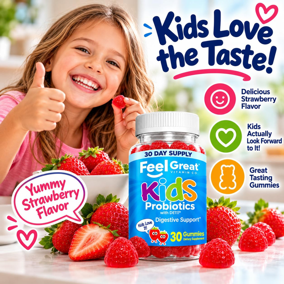 The Feel Great Vitamin Company Kids Probiotic Gummies - 30 Count - image 7