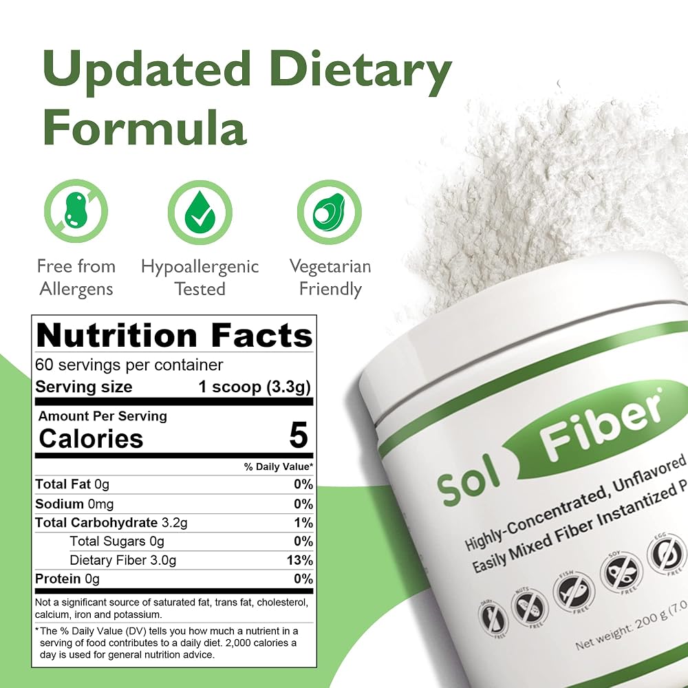 Solace Nutrition SolFiber Prebiotic Powder - 60 Servings - image 3