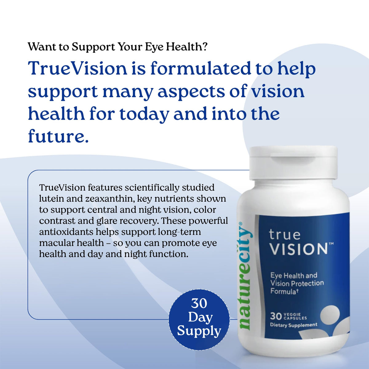 NatureCity True-Vision Eye Supplement Lutein & Zeaxanthin - 60 Capsules - image 2