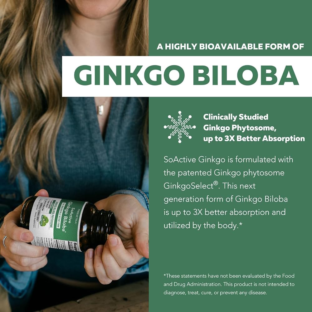 Triquetra Health SoActive Ginkgo Biloba 180 mg - 60 Capsules - image 2