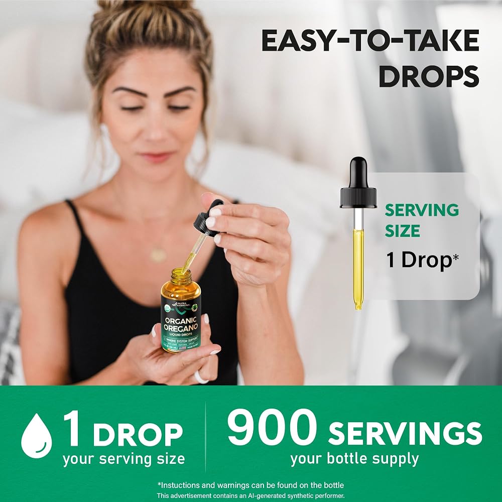 NUTRAHARMONY Oregano Oil Drops Organic 60% Carvacrol - 1 oz - image 6