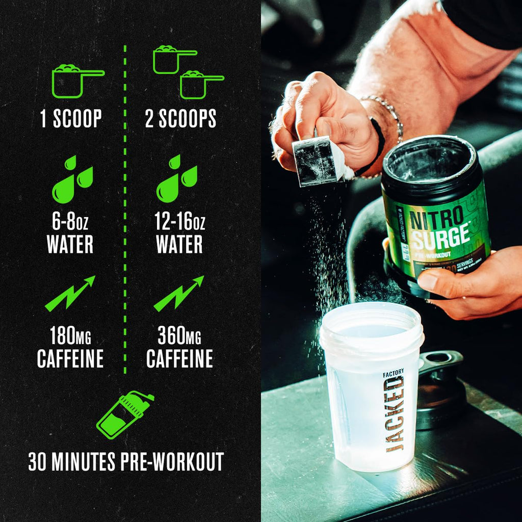 JACKED FACTORY NITROSURGE Pre-Workout Powder - 30 Servings - image 4