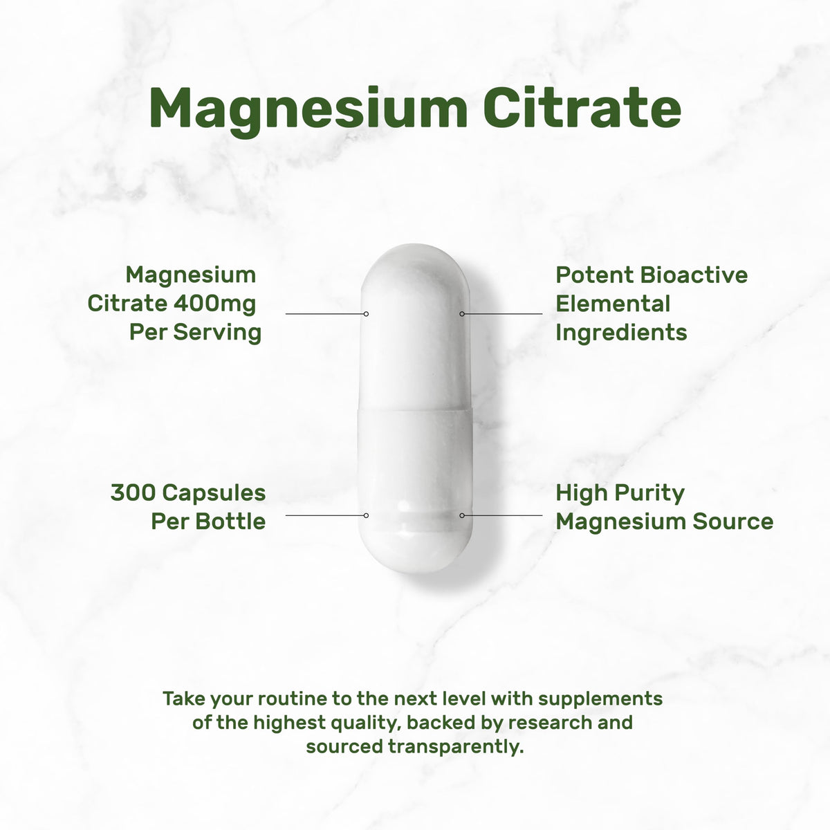 DEAL SUPPLEMENT Magnesium Citrate 400mg - 300 Vegetarian Capsules - image 5