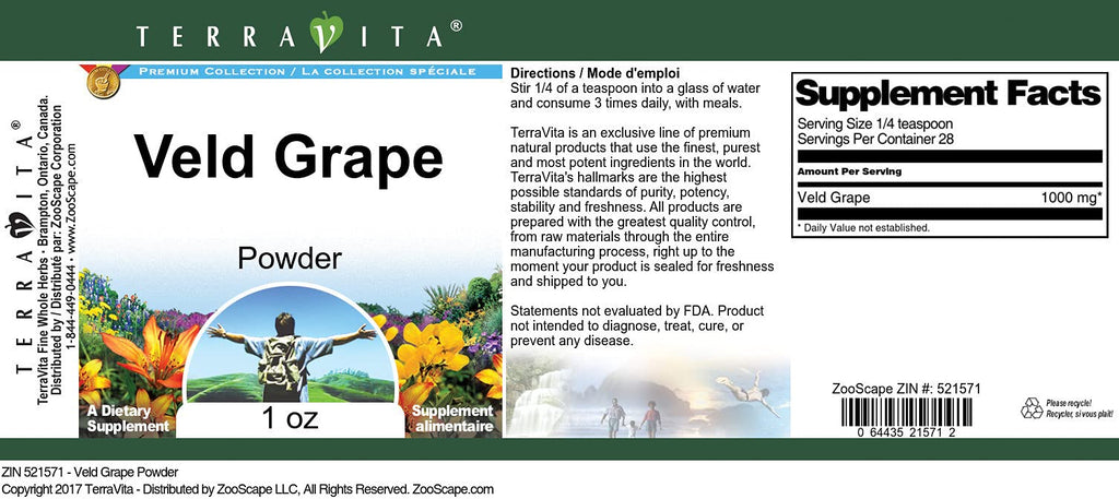 Terravita Veld Grape Powder - 3 Pack (1 oz each) - image 3