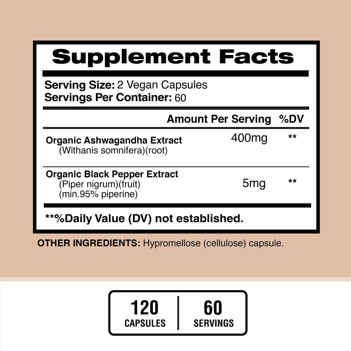 American Standard Supplements Ashwagandha 6000mg - 90 Vegetarian Capsules - image 2