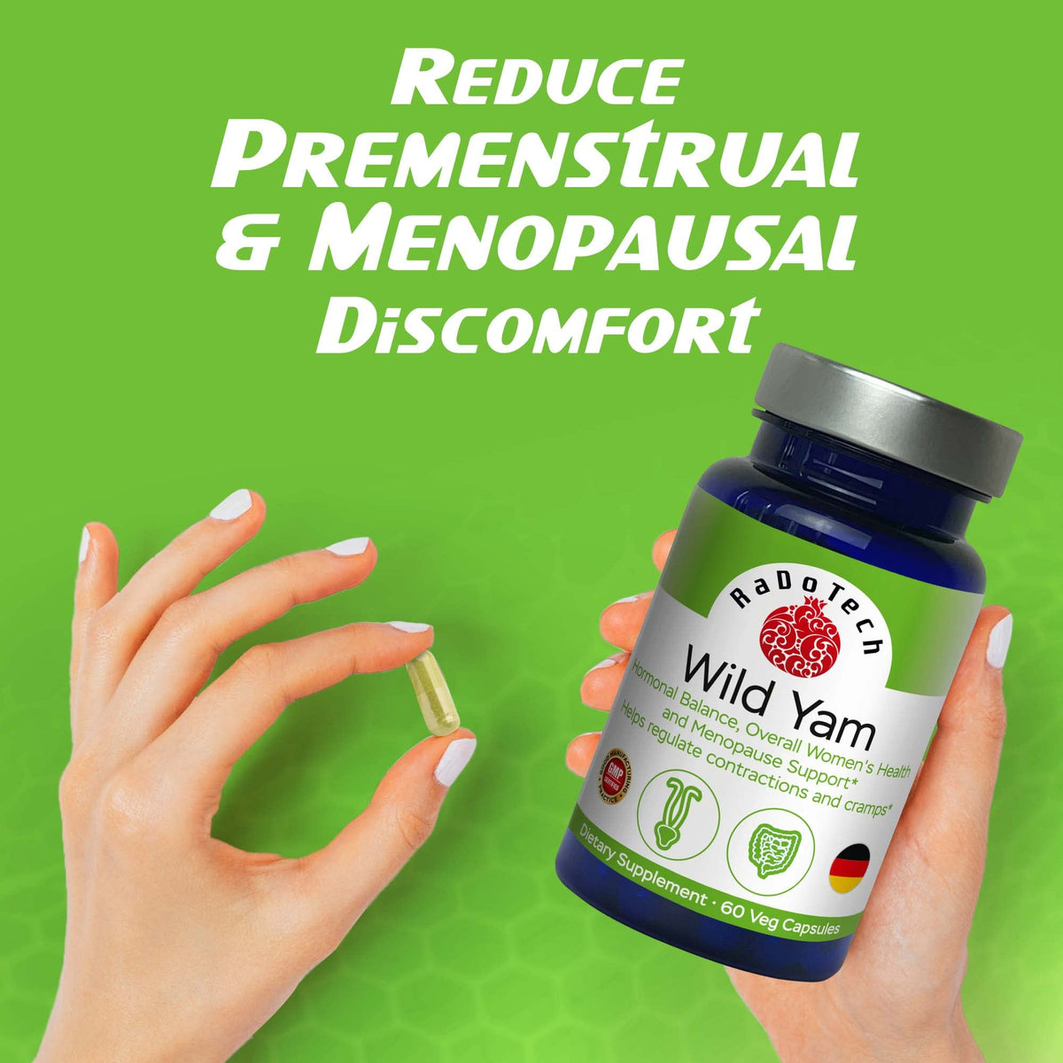 RaDoTech Wild Yam Root Menopause Support - 60 Vegetarian Capsules - image 7