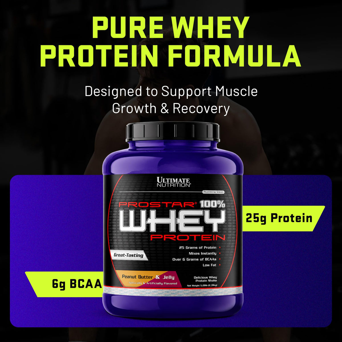 Ultimate Nutrition Prostar Whey Protein Isolate Powder for Muscle Gain