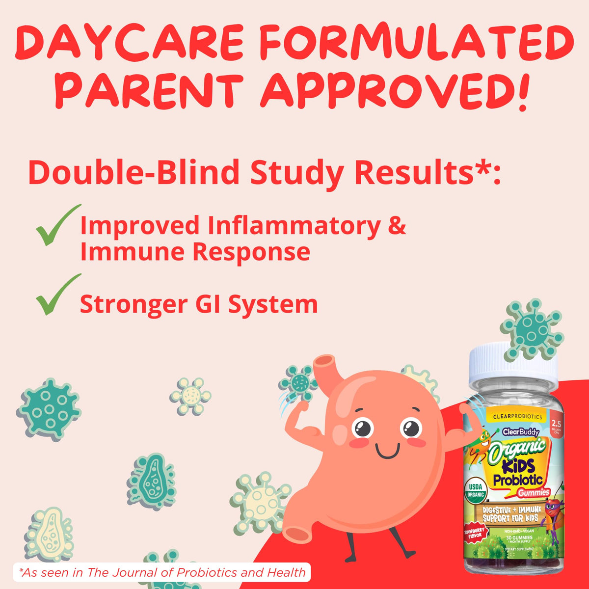 Clear Probiotics Clear Buddy Probiotic Gummies for Kids 2-6 - 30 Count - image 2