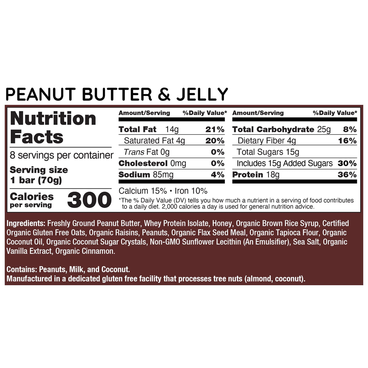 G2G Protein Bar Peanut Butter & Jelly - 8 Count - image 3