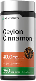 Horbäach Ceylon Cinnamon Capsules - 250 Count