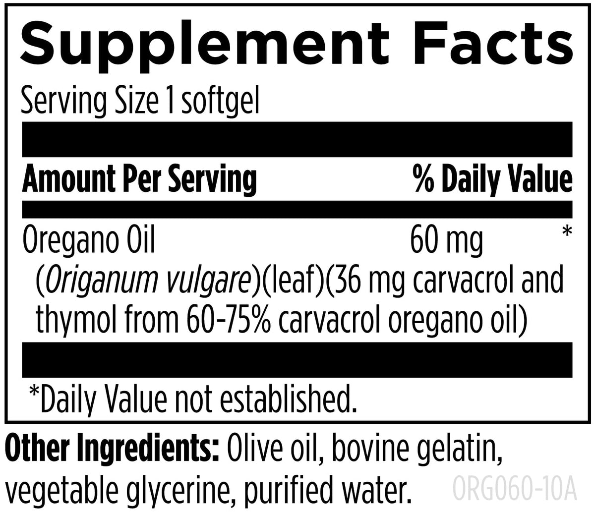 Designs for Health Oil of Oregano for GI Support - 60 Softgels - image 2