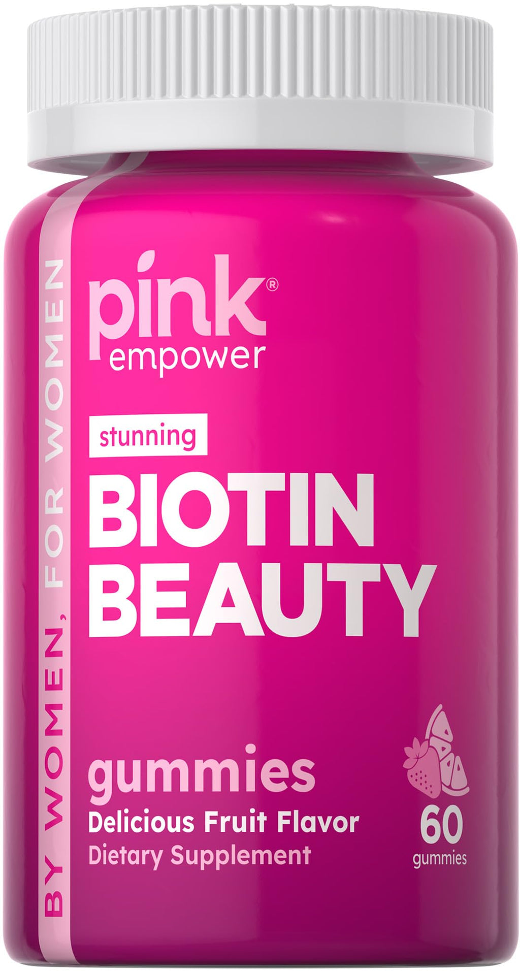 PINK Biotin Gummies for Women 2,500 mcg - 60 Count