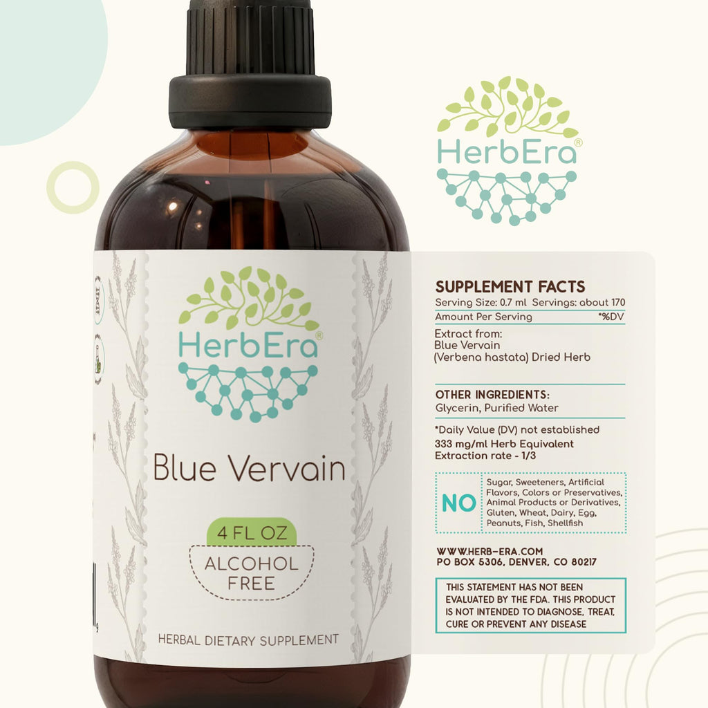 HerbEra Blue Vervain Alcohol-Free Herbal Extract Tincture