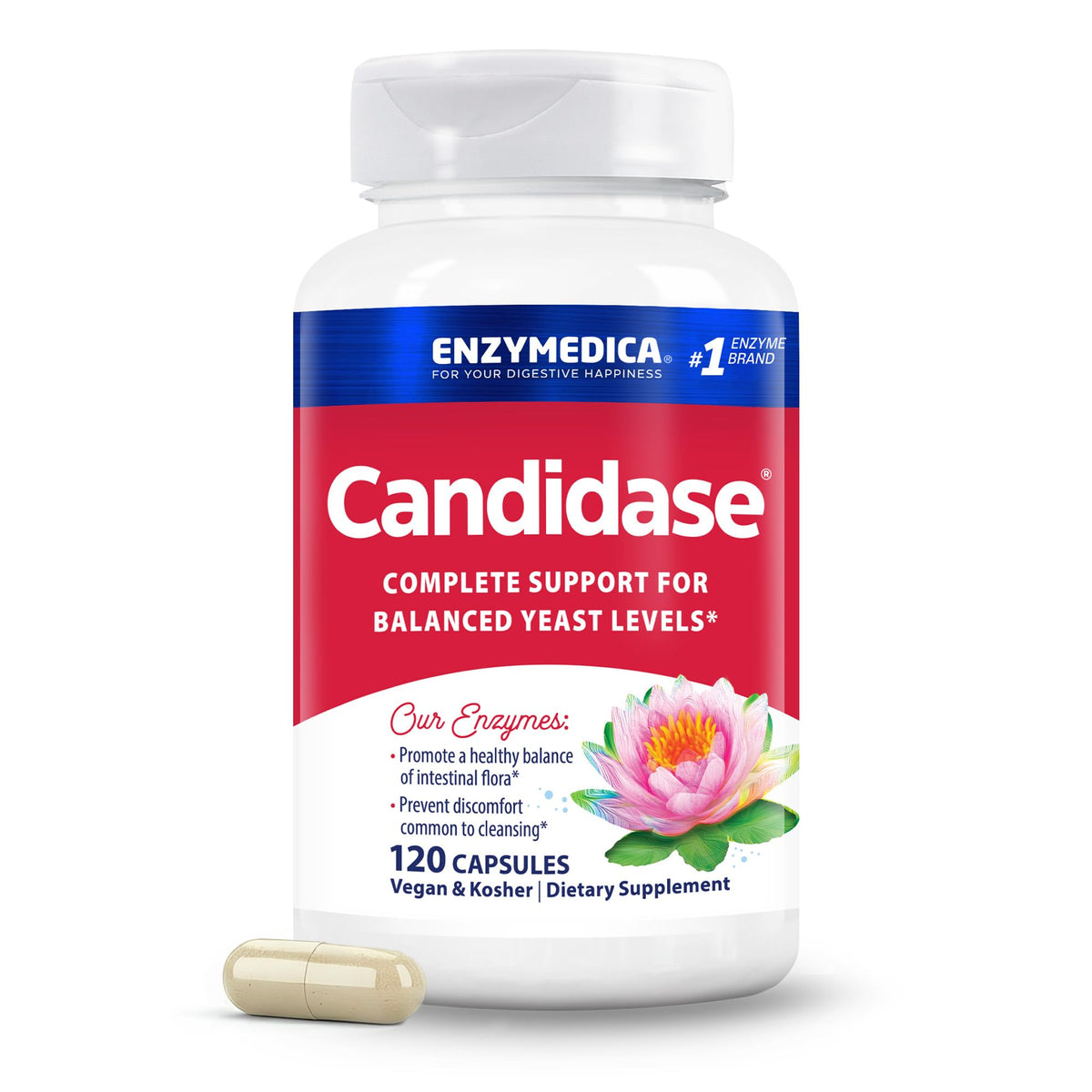 Enzymedica Candidase Enzyme Supplement - 120 Capsules