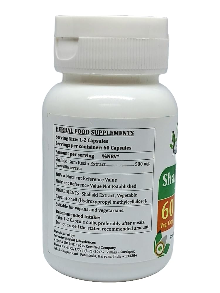 Satya Naturals Shallaki Forte Capsules 500 mg. 60 Veg. Capsule