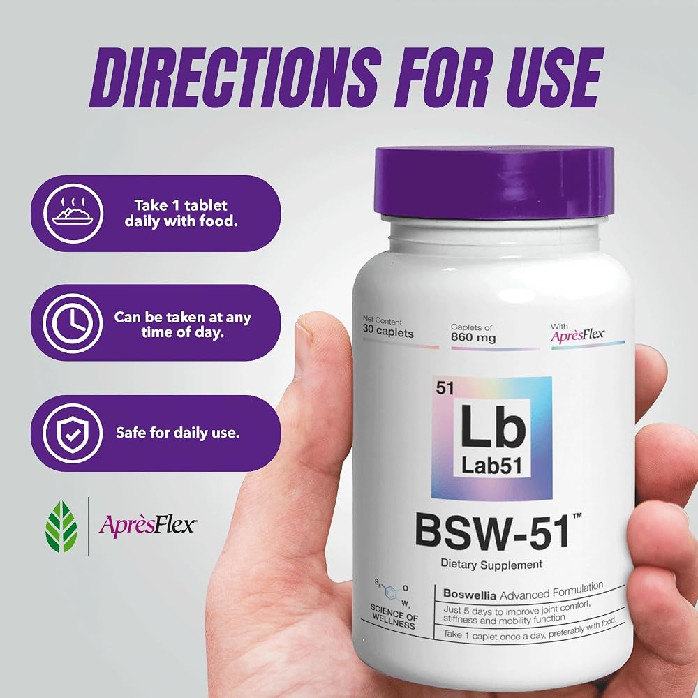 Lab51 Boswellia Serrata Joint Support with Hyaluronic Acid - 30 Capsules - image 5