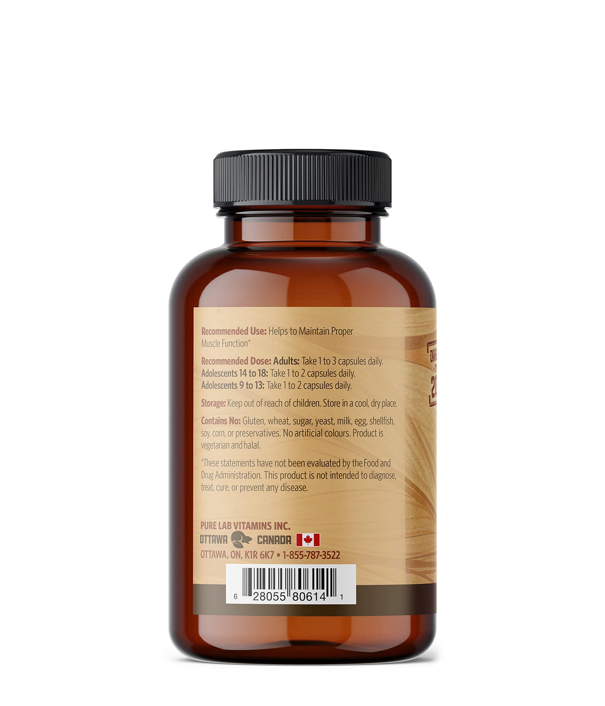 Pure Lab Vitamins Magnesium Glycinate 165mg - 300 Capsules - image 2
