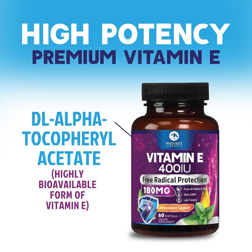 Nature's Peak Vitamin E 180 mg (400 IU) Softgels - E Vitamin DL-Alpha