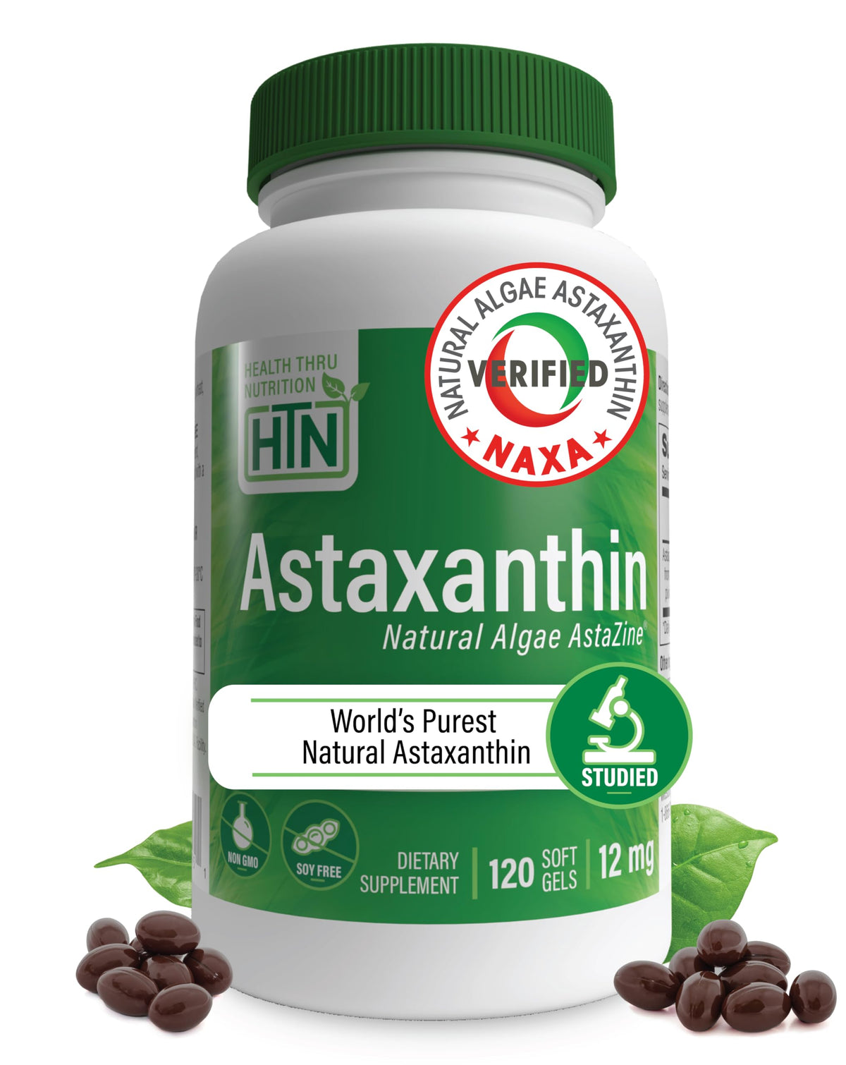 Health Thru Nutrition Astaxanthin Triple Strength 12mg Supplement