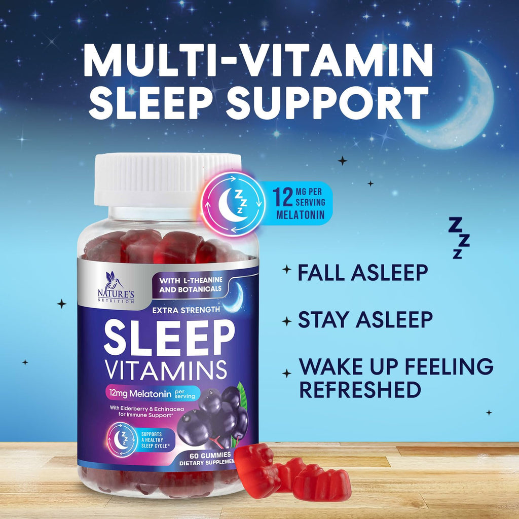 Nature's Nutrition Sleep Gummies 12 mg Melatonin - 60 Gummies - image 5