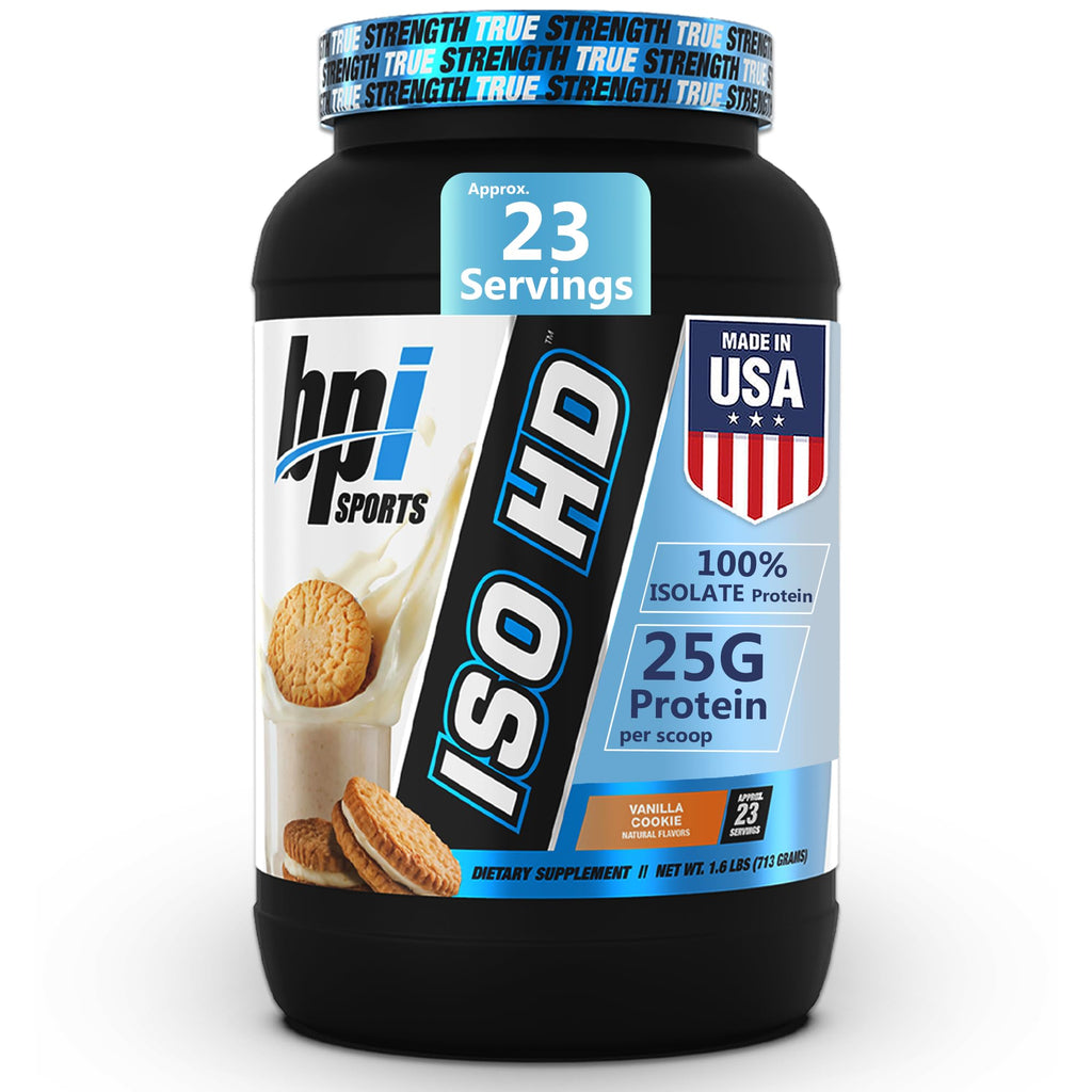 BPI Sports ISO HD Isolate Protein Powder Vanilla Cookie - 23 Servings