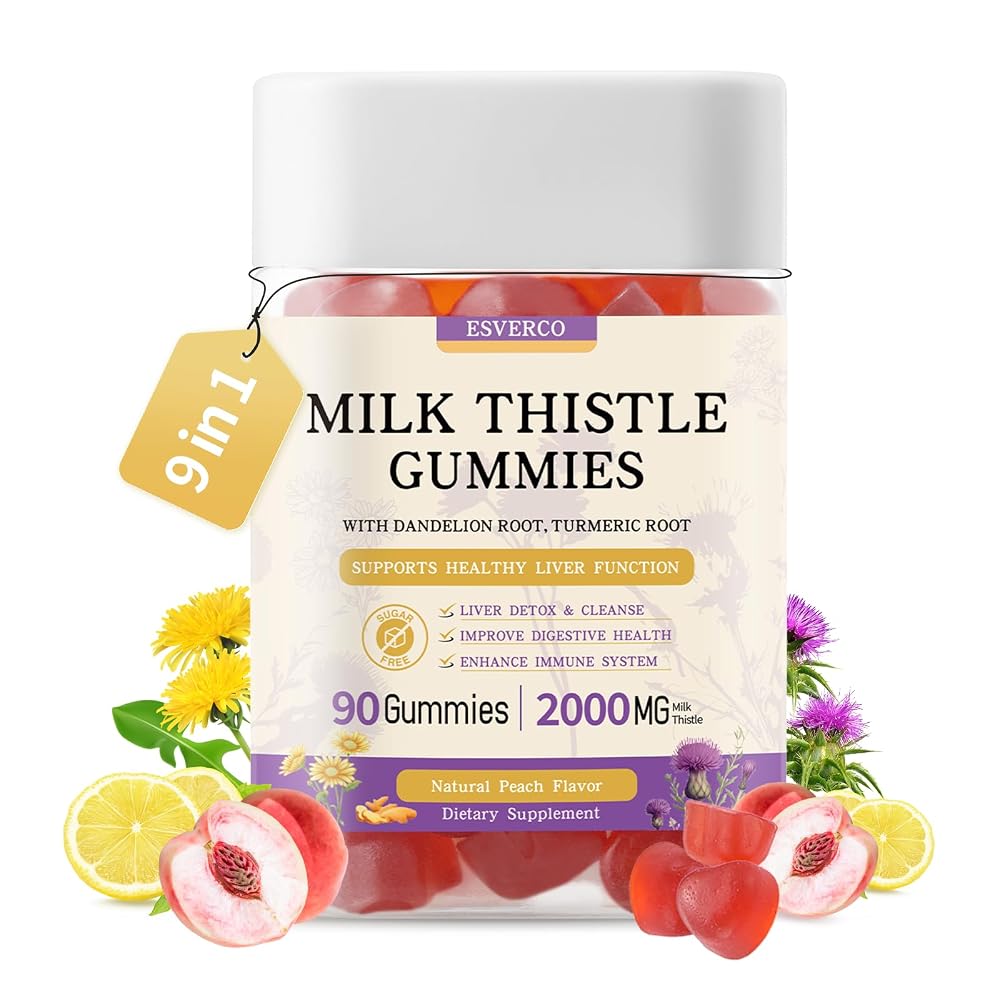 esverco Milk Thistle Gummies with 2000MG Extract