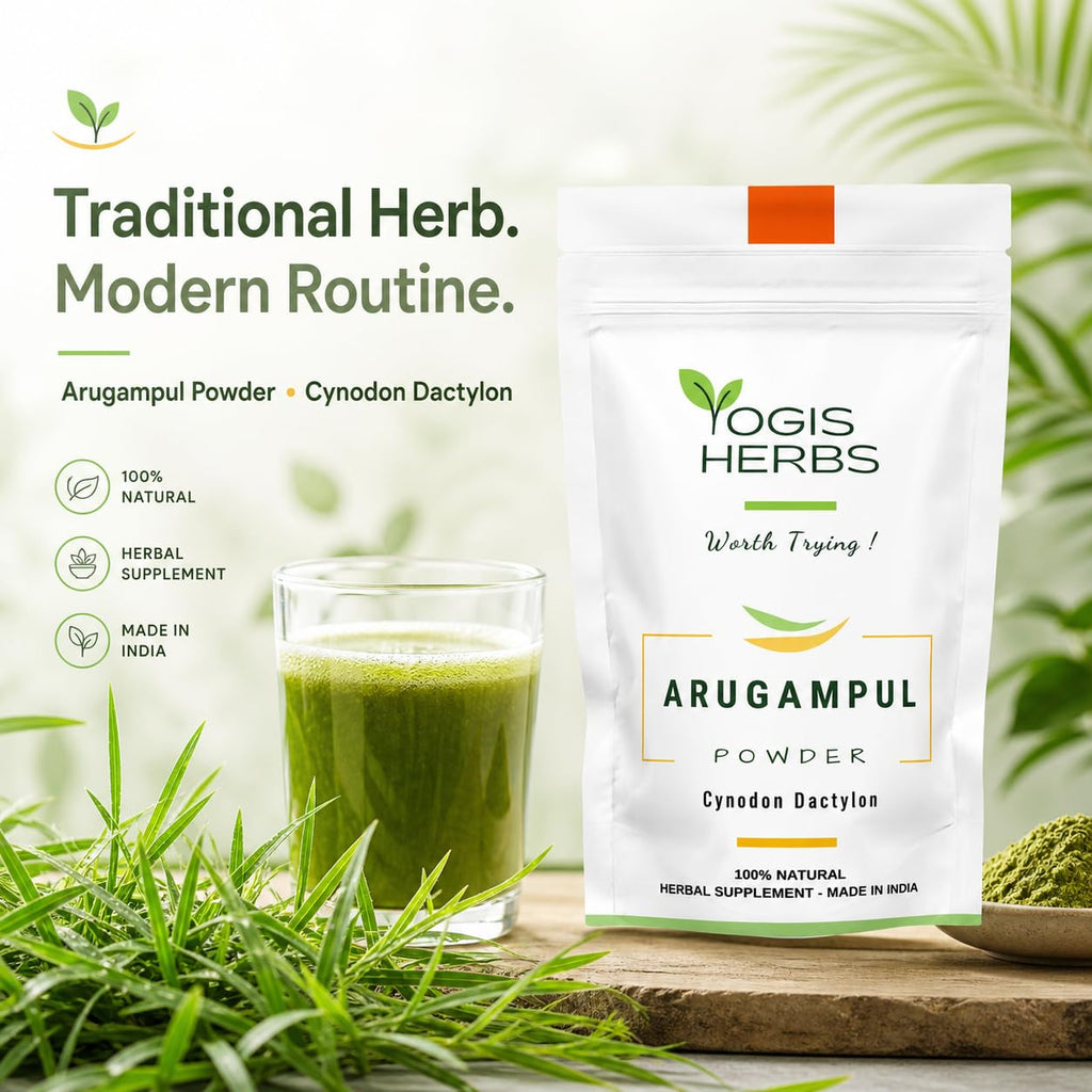 YOGIS HERBS Arugampul Powder Bermuda Grass - 16 Ounce - image 2