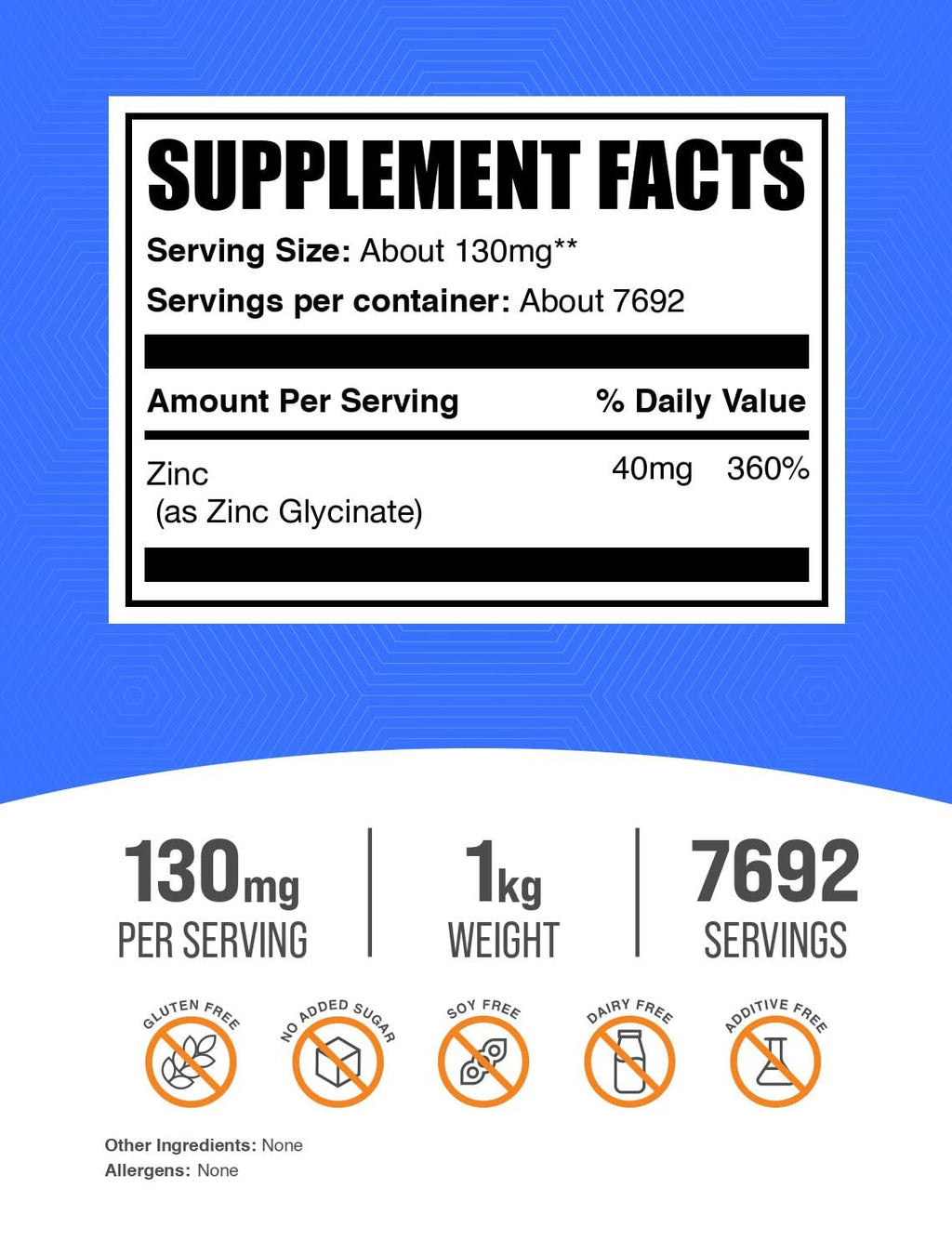BulkSupplements.com Zinc Glycinate Powder