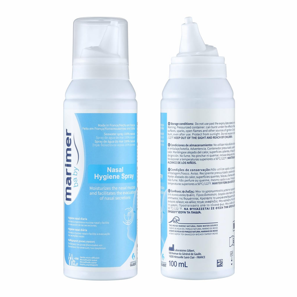 Marimer Baby Saline Nasal Spray 0.9% Isotonic Seawater - 3.38 oz - image 2