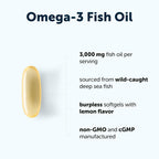 Micro Ingredients Omega 3 Fish Oil Supplements 3,000mg Per Serving