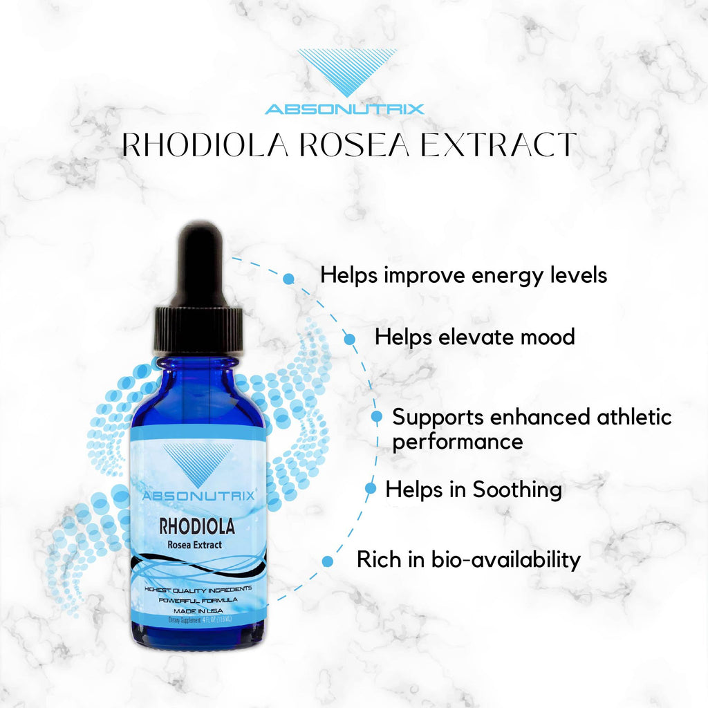 Absonutrix Rhodiola Rosea 580mg Liquid Energy Support - 4 Fl Oz - image 8