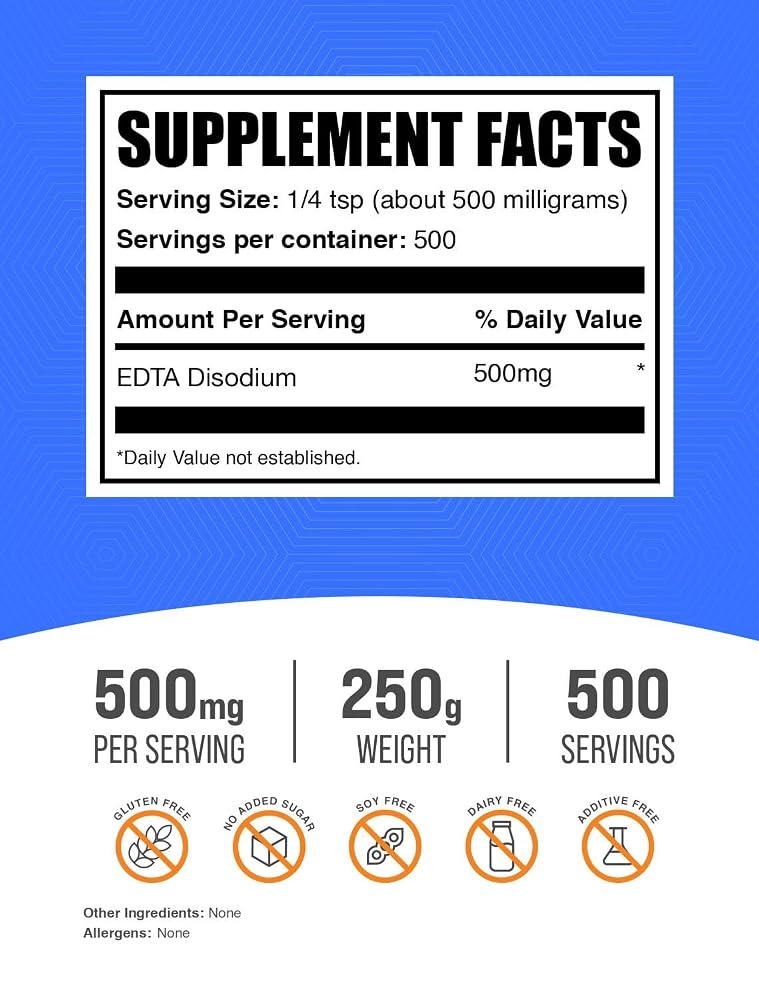 BulkSupplements Disodium EDTA Powder - 250g - image 2