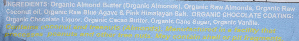 Nelly's Organics Chunky Almond Butter Dark Chocolate Bar - 1.6 oz - image 3