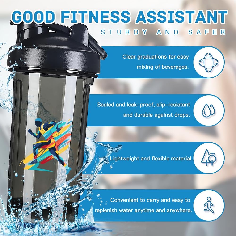WIORUTI Custom Shaker Bottles 18 oz