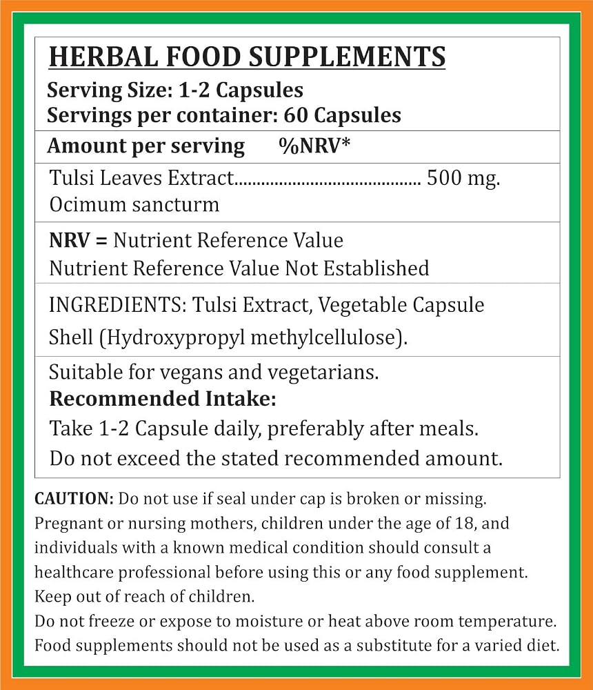 Satya Naturals Tulsi Forte 500 mg Basil Extract - 240 Vegetarian Capsules - image 6