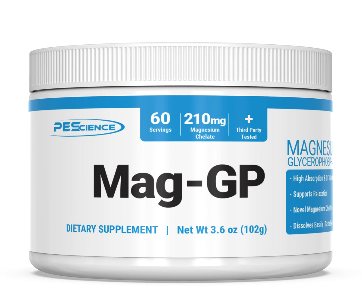 PEScience Mag-GP Magnesium Glycerophosphate Powder - 60 Servings