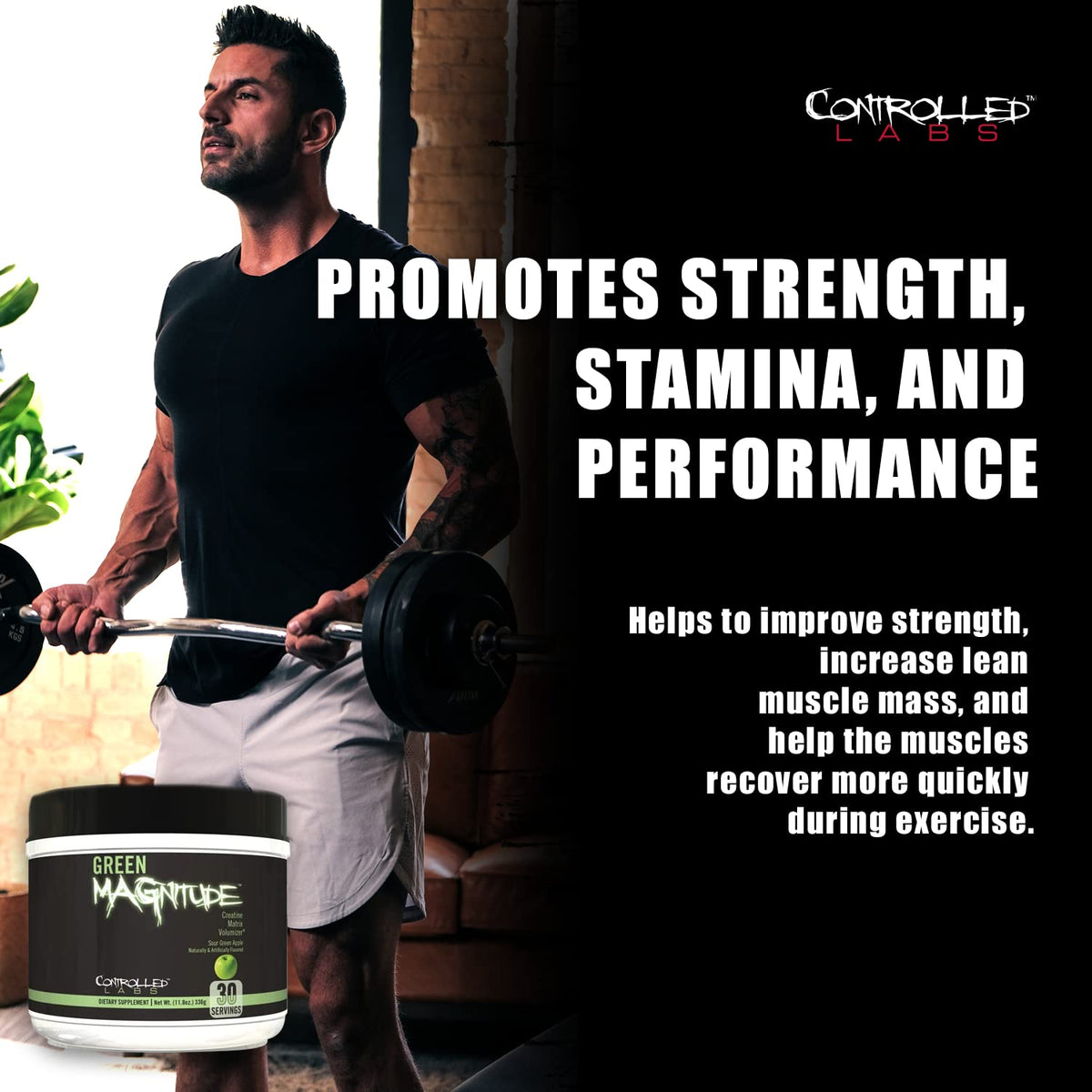 CONTROLLED LABS Green Magnitude Creatine Powder - 30 Servings - image 2