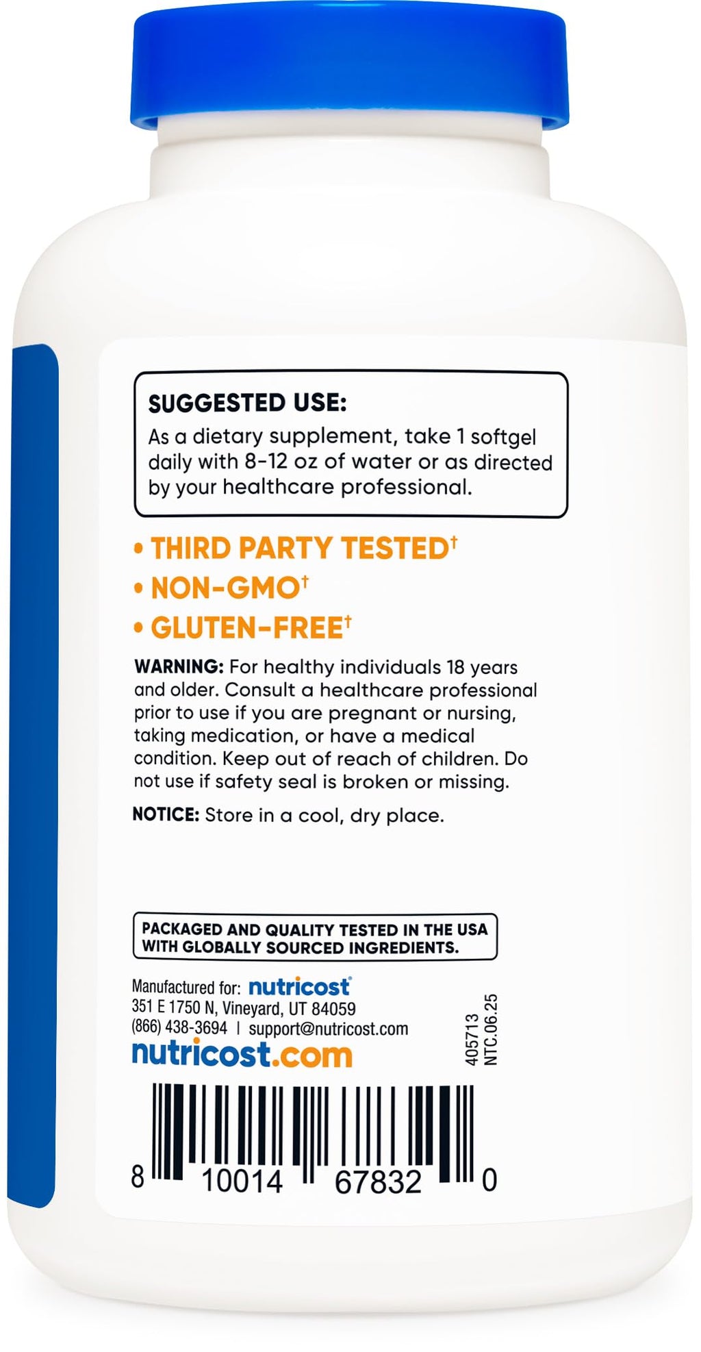 Nutricost Cod Liver Oil 1000mg - 120 Softgels - image 4