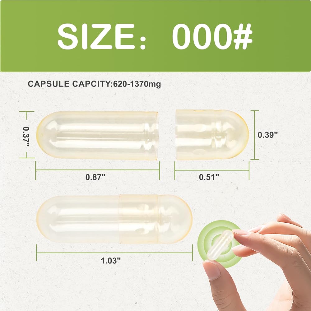 VGTPC Size 000 Empty Vegetarian Capsules