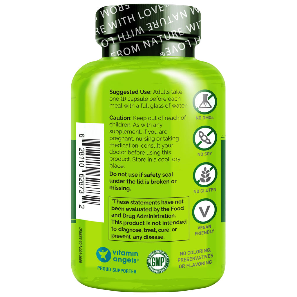 Naturelo Capsules digestive Enzymes support The Breakdown Of Carbs