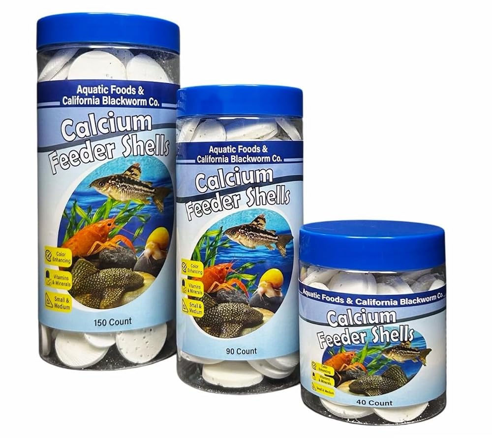 Aquatic Foods Calcium Sinking Feeder Shells - 90 Count