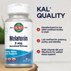 KAL Melatonin 3mg Sleep Aid Slow Release - 60 Tablets - image 5