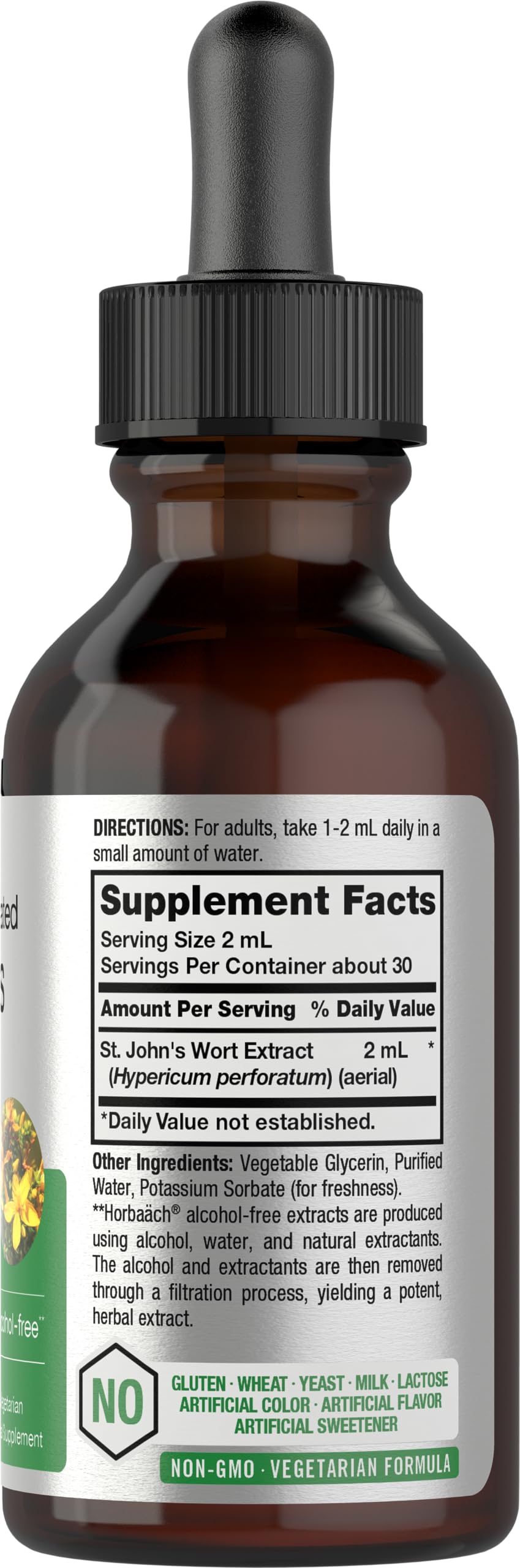 Horbäach St. John's Wort Tincture Alcohol Free - 2 Fl Oz - image 2