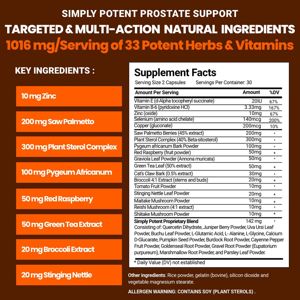 Simply Potent Saw Palmetto Prostate Health Support - 60 Capsules - image 2