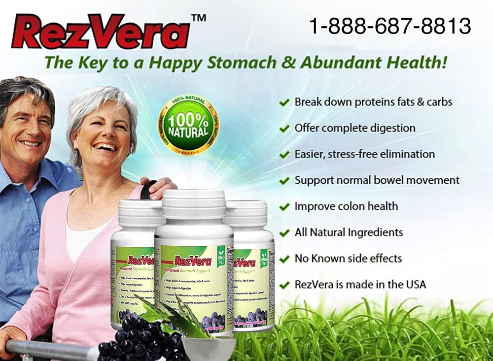 RezVera Digestive Supplement with Natural Enzymes - 90 Capsules - image 4