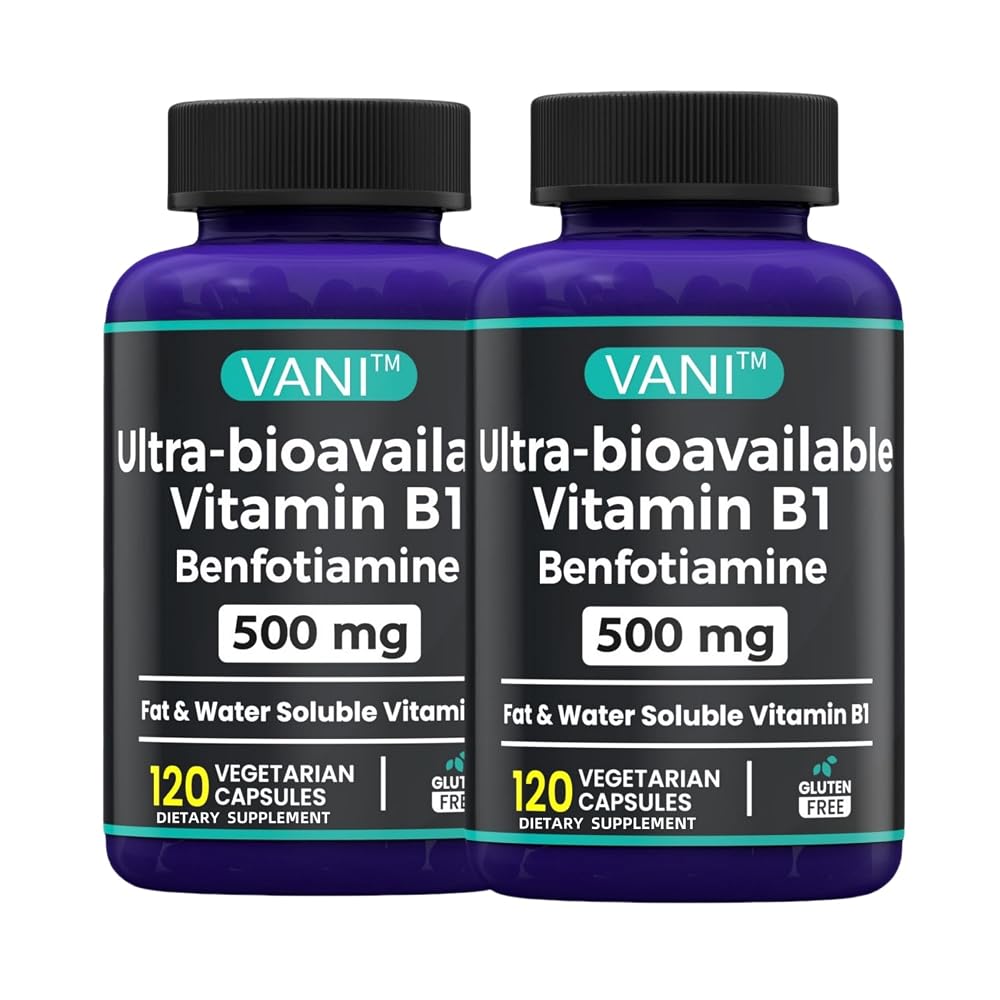 VANI 2 in 1 Enhanced Formula: Vitamin B1 with Benfotiamine 500mg